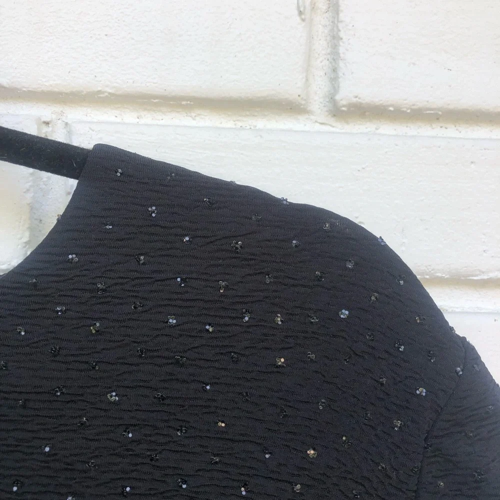 NWT Leslie Fay sequin sheath dress L 14